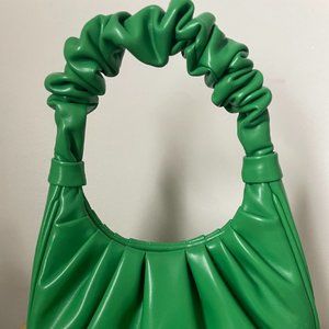 JW PEI green scrunchie purse